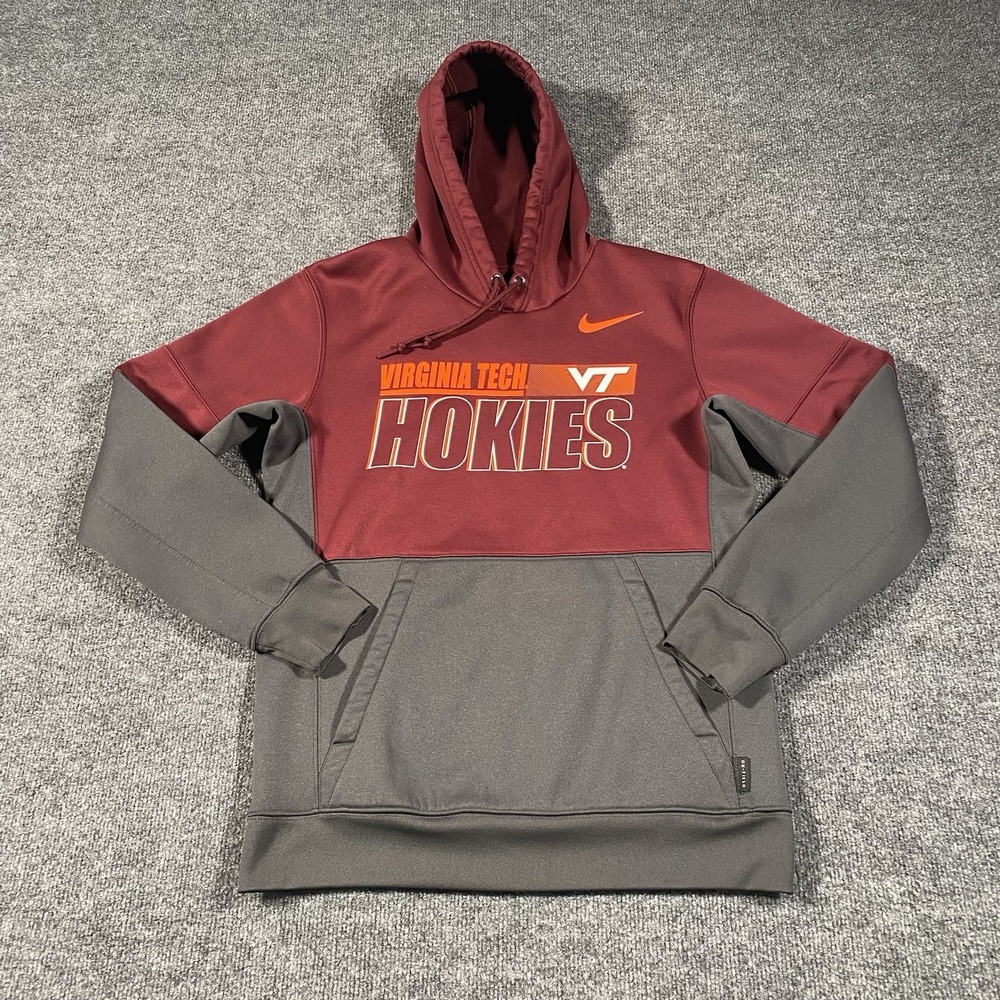 Virginia Tech Hokies Nike Dri Fit Fleece Hoodie Mens S NCAA Hooded Sweatshirt